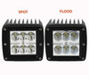 Zusätzliche LED-Scheinwerfer quadratisch 24 W CREE für 4 x 4 - Quad - SSV Spot VS Flood