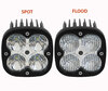 Zusätzliche LED-Scheinwerfer CREE quadratisch 40 W für Motorrad - Roller - Quad Spot VS Flood