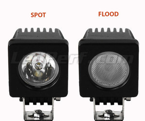 Zusätzliche LED-Scheinwerfer CREE quadratisch 10W für Motorrad - Roller - Quad Spot VS Flood