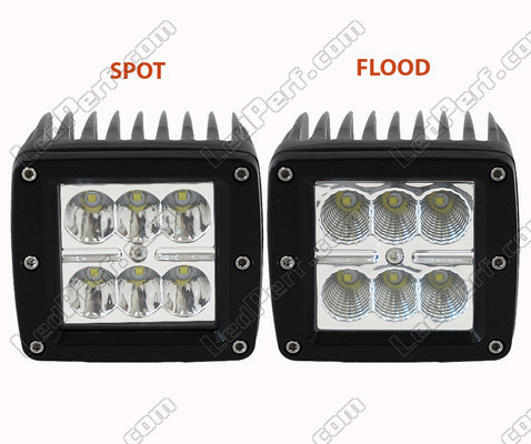 Zusätzliche LED-Scheinwerfer quadratisch 24 W CREE für 4 x 4 - Quad - SSV Spot VS Flood