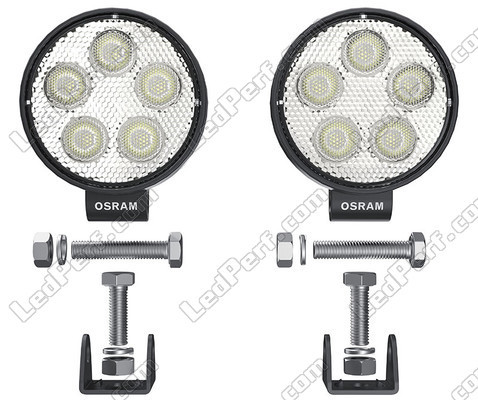 Set von Fixierung der Scheinwerfer LED-Arbeitsscheinwerfer Osram LEDriving® ROUND VX70-SP
