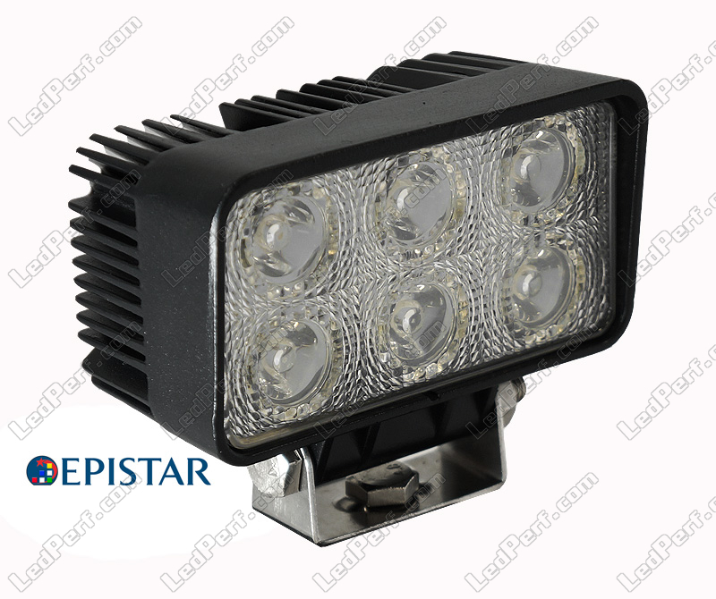 Zusätzliche LED-Scheinwerfer 6 LEDs rechteckig 18 W für 4X4 - Quad und SSV .