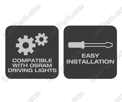 Halterung Osram LEDriving® LICENSE PLATE BRACKET AX einfache Montage und kompatibel mit allen Osram-Leuchten der LEDriving-Serie.