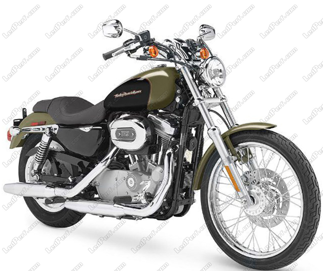 LED-Rundscheinwerfer für Harley-Davidson Custom 883 - 5 Jahre Garantie