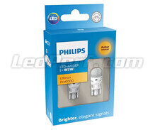 2x Philips WY5W / W5W Ultinon PRO6000 Orange LED-Lampen - T10