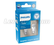 2x W5W LED-Lampen Philips Ultinon PRO6000 - 12V - Weiß 8000K - 11961XU60X2