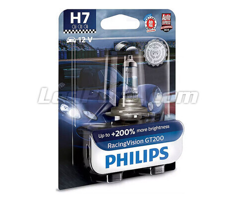 1x Scheinwerferlampe H7 Philips RacingVision GT200 55W +200