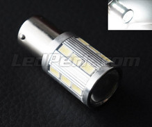 Lampe P21W Magnifier auf 21 LEDs SG Hohe Leistung + Brennglas weiße Basis BA15S