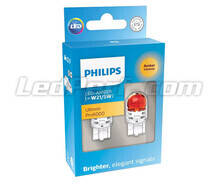 2x LED-Lampen Philips WY21/5W Ultinon PRO6000 - Orange - T20 - 11066AU60X2