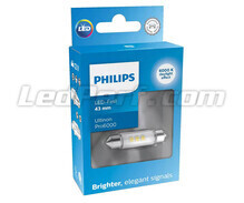 LED Soffittenlampe C10W 43mm Philips Ultinon Pro6000 Warmweiß 4000K - 11866WU60X1 - 12V