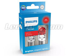 2x Philips LED-Lampen P21/5W Ultinon PRO6000 - Rot - 11499RU60X2 - 1157R